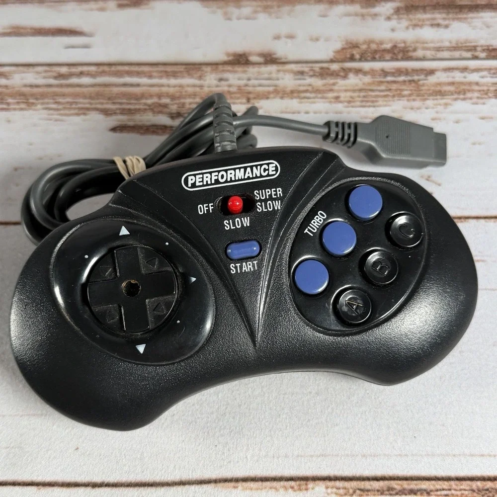 Sega Genesis Turbo Controller Performance Slow Down Switch Vintage Pad Used